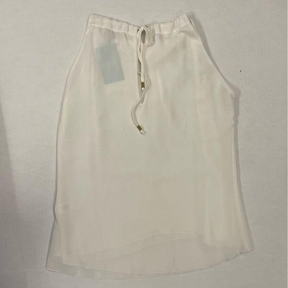 Veronica M. White Sheer Blouse - Medium - New With Tags - Picture 2 of 5